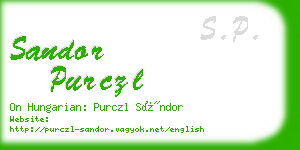 sandor purczl business card